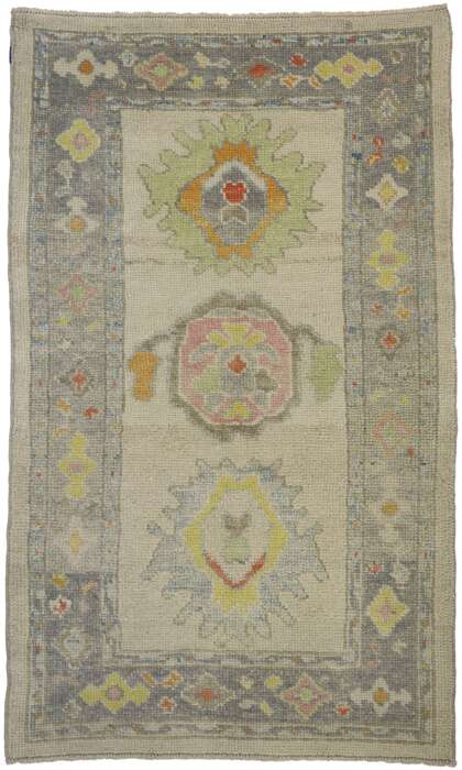 3 x 5 Colorful Oushak Rug 53594