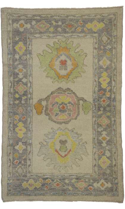 3 x 5 Colorful Oushak Rug 53595