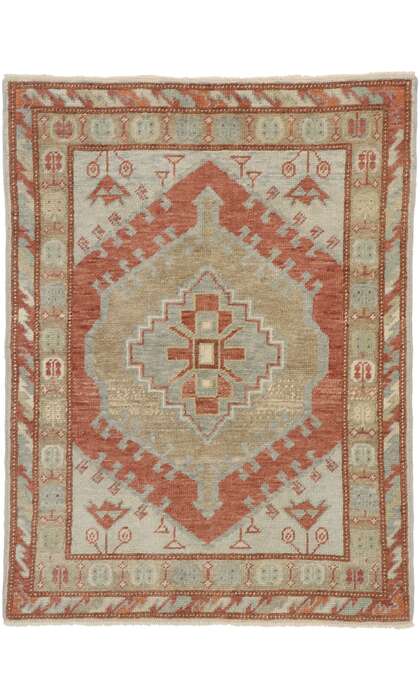 4 x 5 Modern Oushak Rug 53384