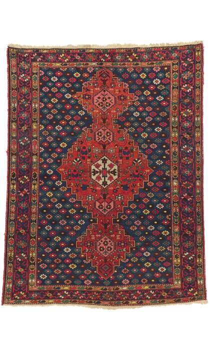 5 x 7 Antique Persian Bakhtiari Rug 73281