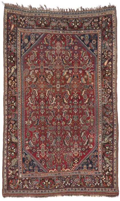 5 x 7 Antique Persian Shiraz Rug 78566