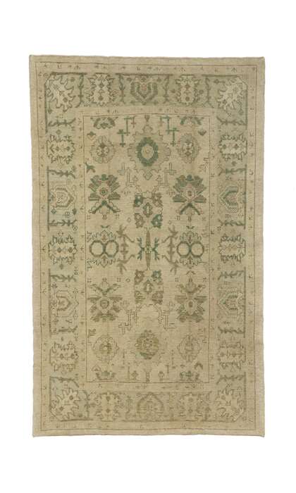 6 x 9 Earth-Tone Oushak Rug 51632