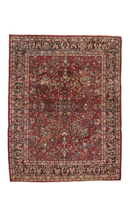 9 x 12 Antique Persian Sarouk Rug 76934