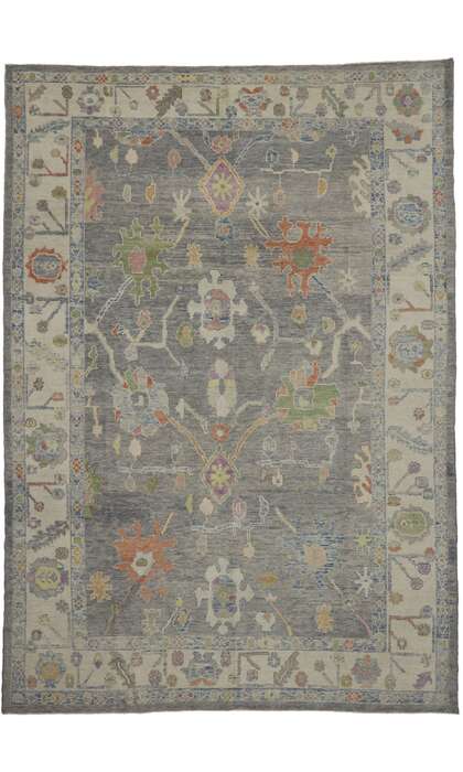 9 x 13 Colorful Oushak Rug 53606