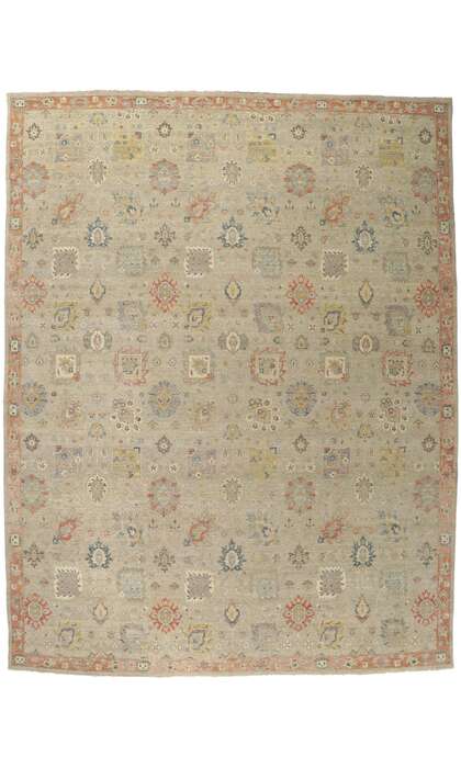 12 x 15 Distressed Modern Oushak Rug 30629