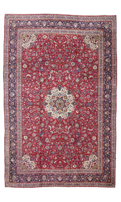 15 x 23 Oversized Antique Persian Kashan Rug 75650