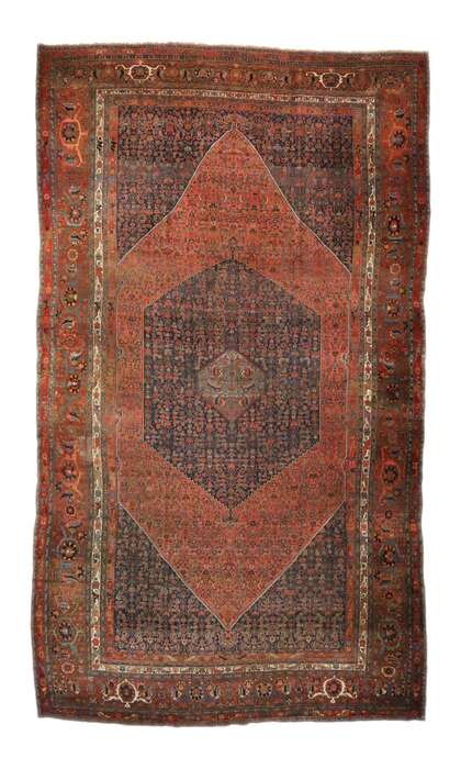 15 x 26 Oversized Antique Persian Bijar Rug 73125