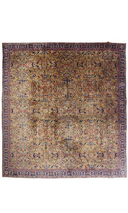 23 x 24 Oversized Antique Indian Agra Rug 76918