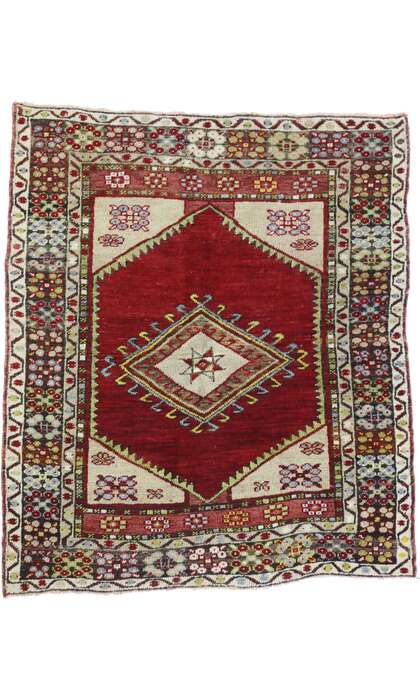 3 x 4 Vintage Turkish Oushak Rug 52321