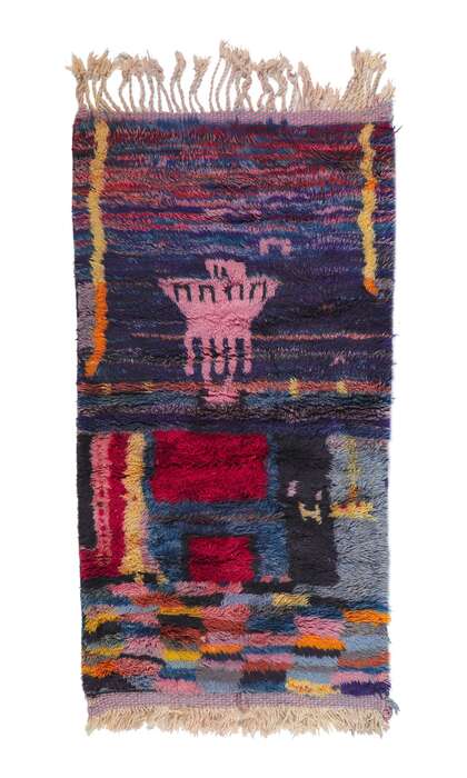 3 x 5 Colorful Abstract Moroccan Rug 21114