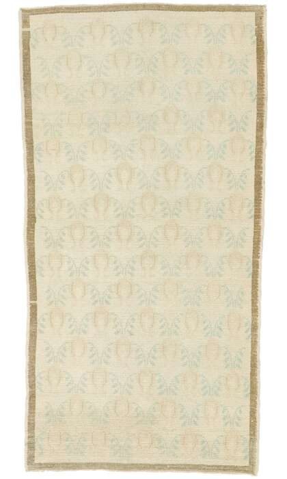 3 x 5 Vintage Muted Oushak Rug 52983