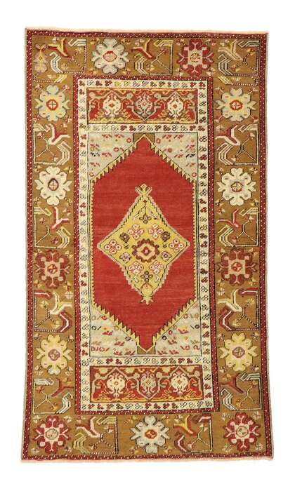 3 x 5 Vintage Turkish Oushak Rug 73868