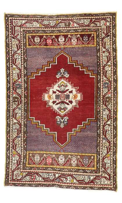 3 x 5 Vintage Turkish Oushak Rug 73866