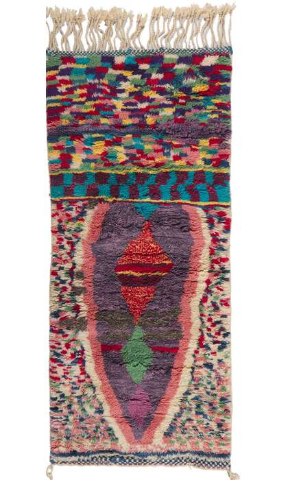 3 x 6 Colorful Abstract Moroccan Rug 21131