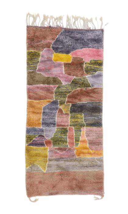 3 x 7 Colorful Abstract Moroccan Rug 21110