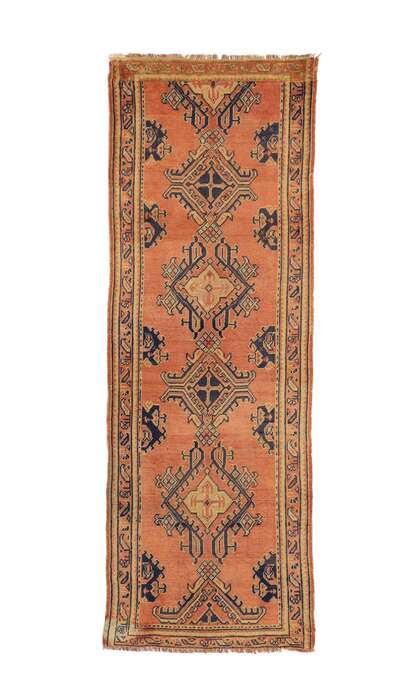 4 x 10 Vintage Turkish Oushak Rug 73611