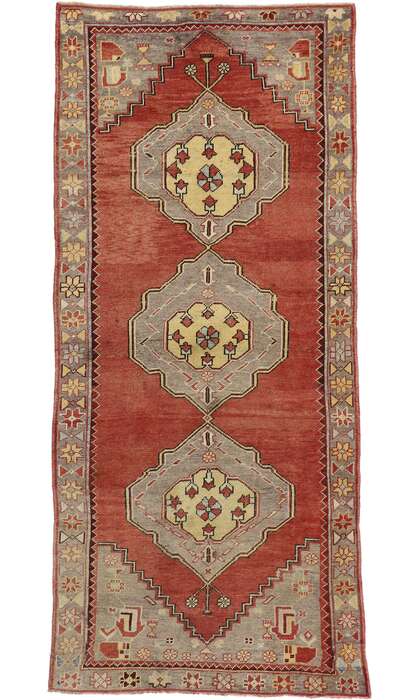 4 x 10 Vintage Turkish Oushak Rug 73891