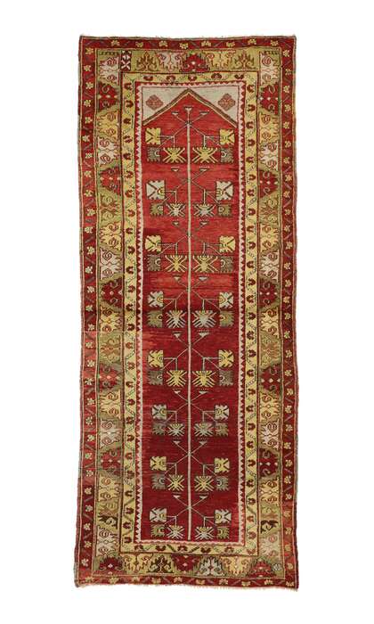 4 x 10 Vintage Turkish Oushak Rug 73877