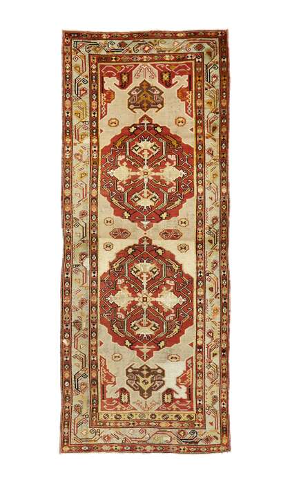 4 x 11 Vintage Turkish Oushak Rug 73769