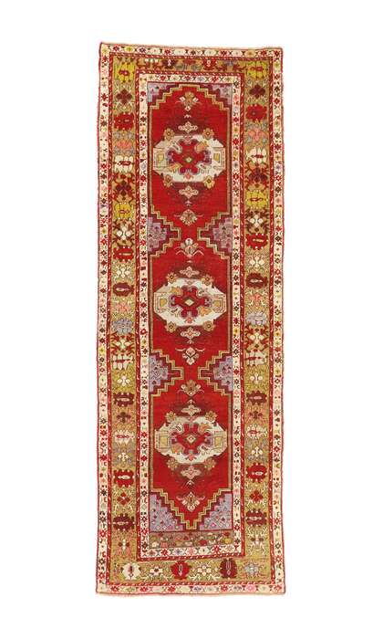 4 x 11 Vintage Turkish Oushak Rug 73852