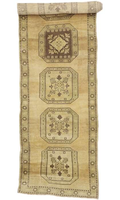 4 x 15 Vintage Turkish Oushak Rug 50146