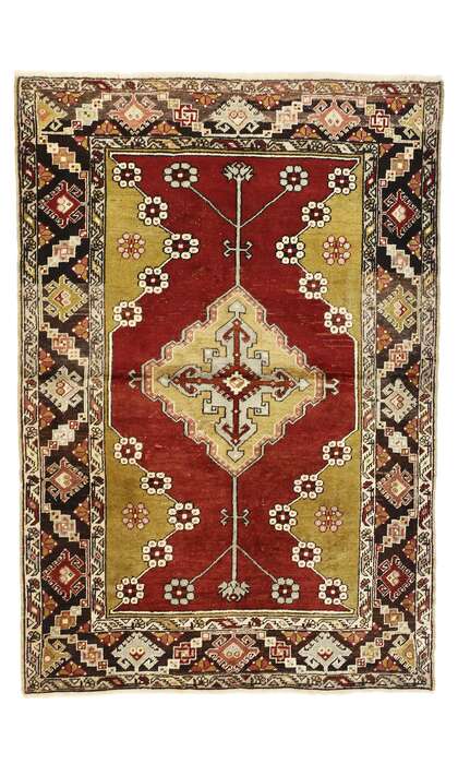 4 x 5 Vintage Turkish Oushak Rug 73835