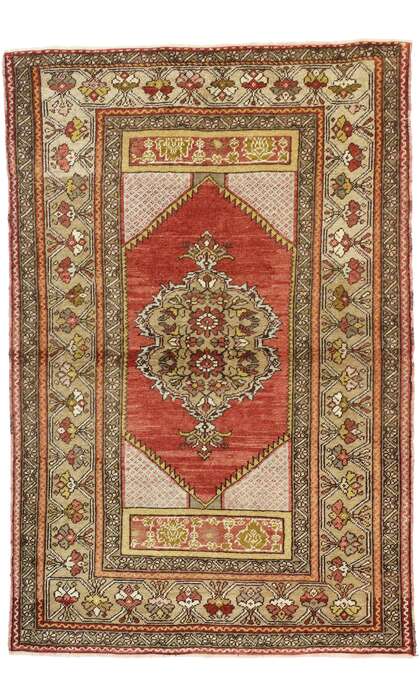 4 x 5 Vintage Turkish Oushak Rug 73854