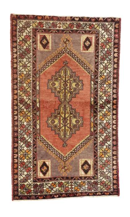 4 x 6 Vintage Turkish Oushak Rug 50155