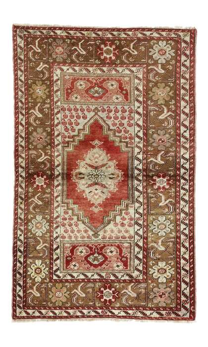 4 x 6 Vintage Turkish Oushak Rug 73849