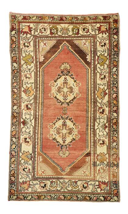 4 x 7  Vintage Turkish Oushak Rug 73864