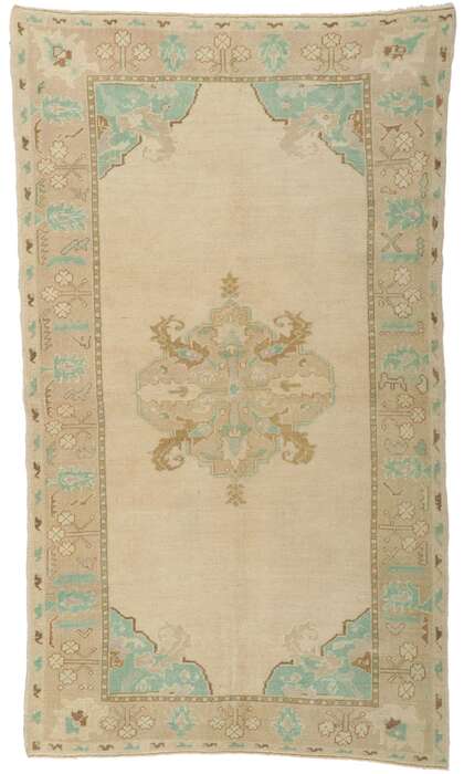 4 x 8 Vintage Muted Oushak Rug 52972