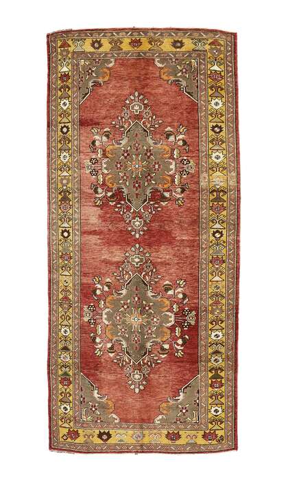 5 x 11 Vintage Turkish Oushak Rug 73888