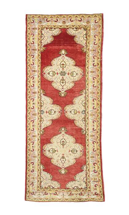 5 x 11 Vintage Turkish Oushak Rug 73752