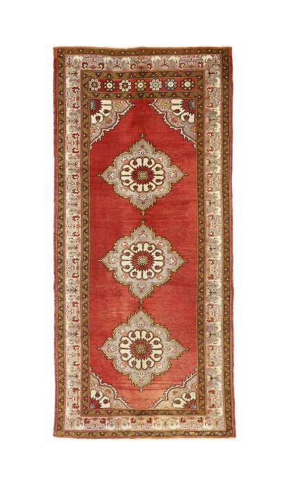 5 x 11 Vintage Turkish Oushak Rug 73753