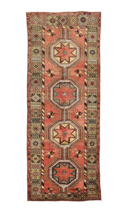 5 x 13 Vintage Turkish Oushak Rug 73874