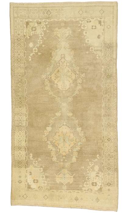 5 x 9 Vintage Neutral Muted Oushak Rug 52992