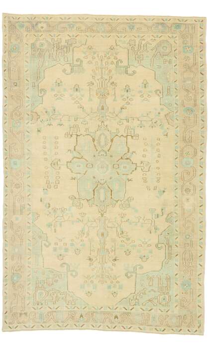 6 x 9 Vintage Muted Oushak Rug 52977