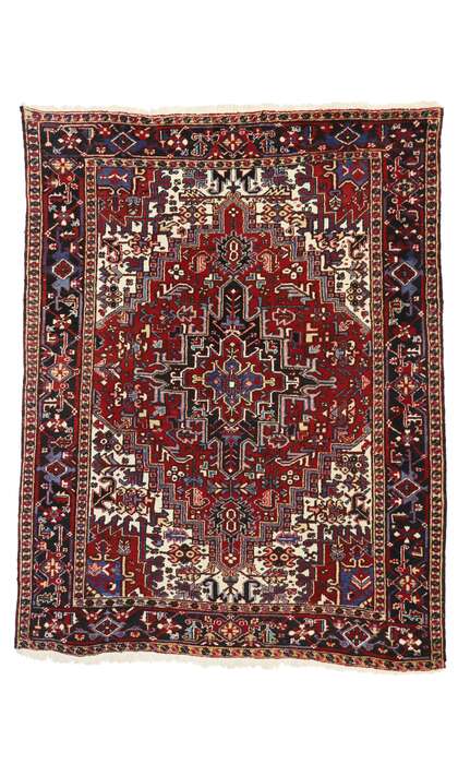 7 x 9 Vintage Persian Heriz Rug 71255