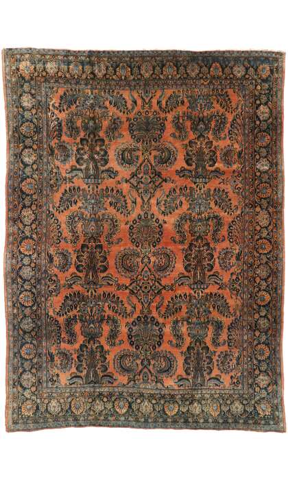 8 x 11 Antique Persian Kashan Rug 71540