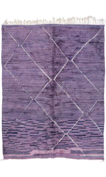 9 x 12 Modern Purple Beni Mrirt Moroccan Rug 21138