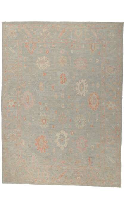 9 x 12 Vintage Style Muted Oushak Rug 80913