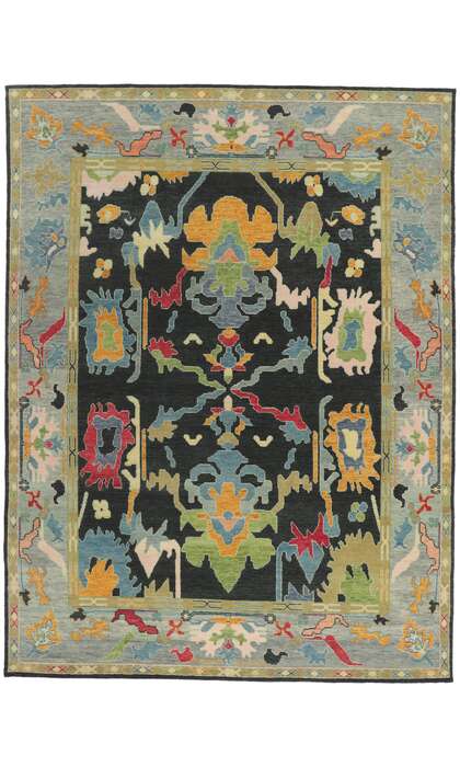 9 x 12 Colorful Oushak Rug Modern Style 30886