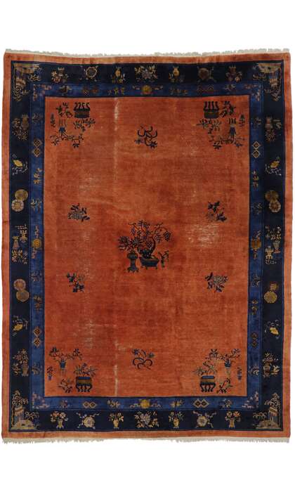 10 x 13 Rustic Antique Chinese Peking Rug 78129