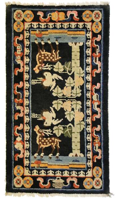 2 x 3 Antique Chinese Art Deco Rug 77414