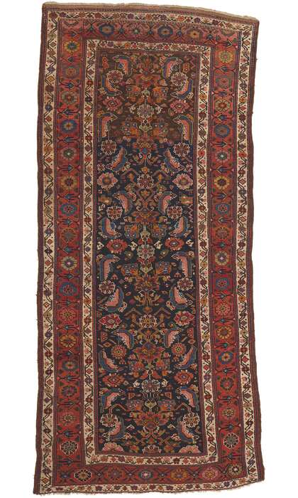 4 x 10 Antique Persian Kurdish Rug 73304