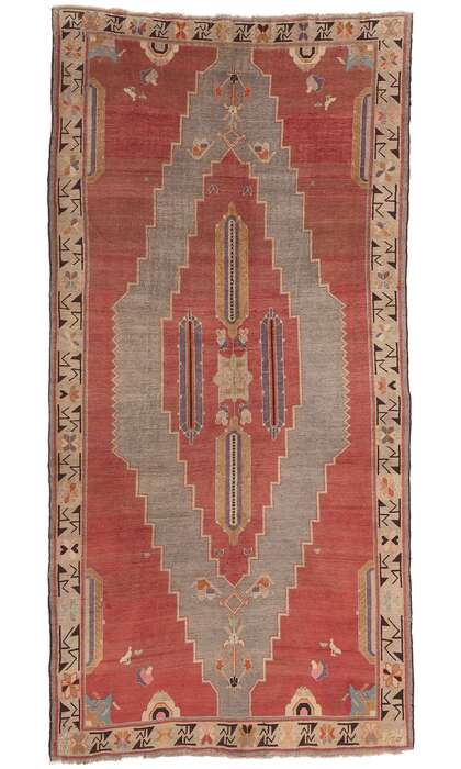 5 x 10 Antique Caucasian Tribal Rug 71807