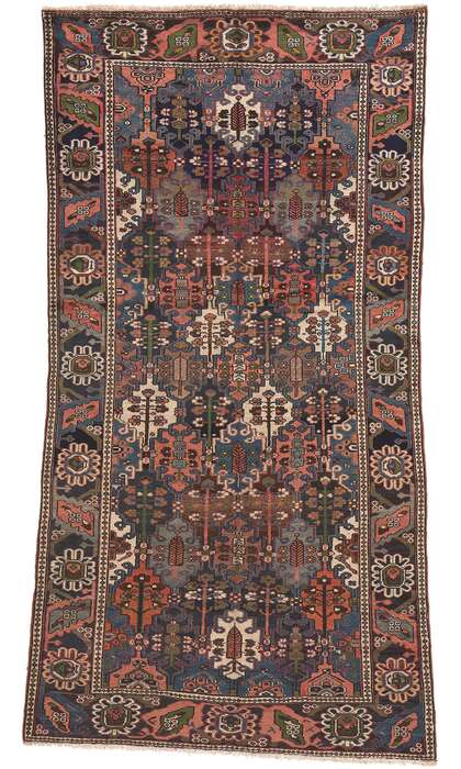 5 x 10 Antique Persian Bakhtiari Rug 75325