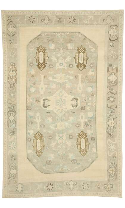 6 x 10 Vintage Muted Oushak Rug 52808