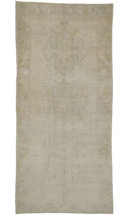 6 x 12 Muted Vintage Neutral Oushak Rug 52473