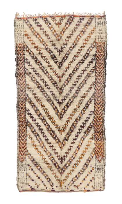 6 x 13 Vintage Moroccan Beni Ourain Rug 21369